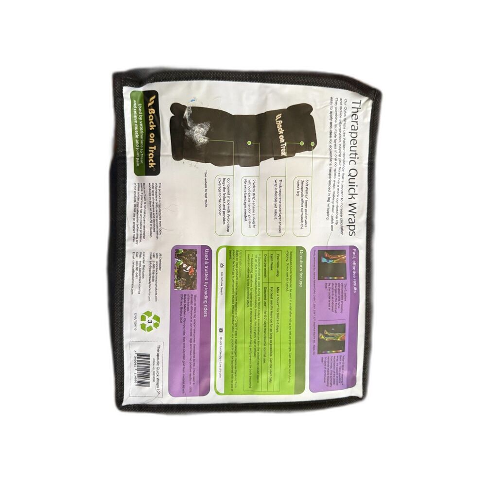 Back on Track Quick therapeutic Horse Wraps  Wine Red10 Inches - Picture 3 of 4